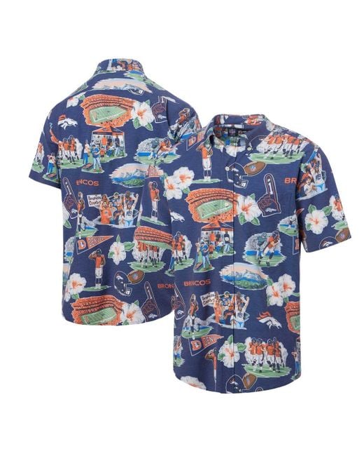 Reyn Spooner Blue Denver Broncos Scenic Button-down Shirt for men