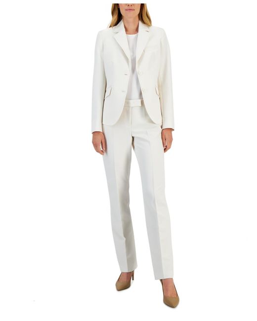 Anne Klein Two-button Jacket & Flare-leg Pants & Pencil Skirt in White ...