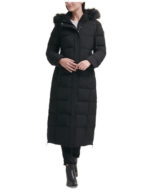 Dkny long top black coat