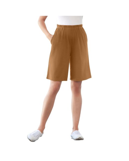 Woman Within Natural Plus Size 7-day Knit Short
