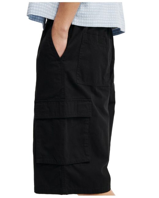 Cotton On White Super baggy Cargo Shorts for men