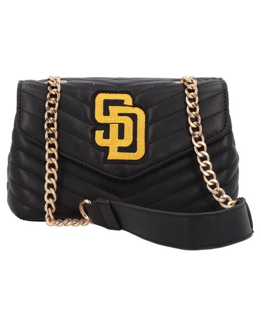 Cuce Black San Diego Padres Quilted Crossbody Purse