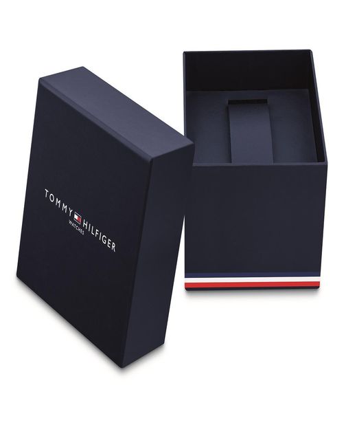 Tommy Hilfiger Blue Multifunction Leather Strap Watch for men