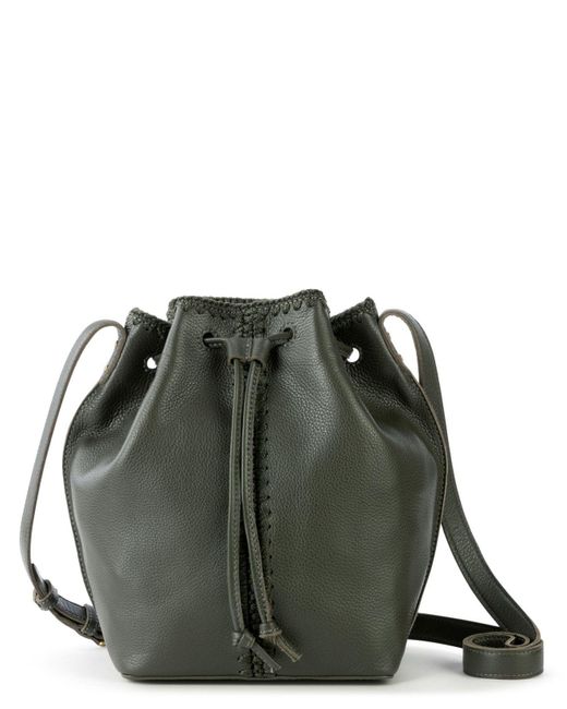 The Sak Ivy Leather Bucket in Moss (Green) | Lyst