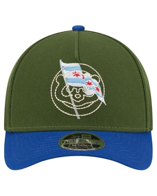 KTZ Green Chicago Cubs City Feature 9forty A-frame Adjustable Hat for men