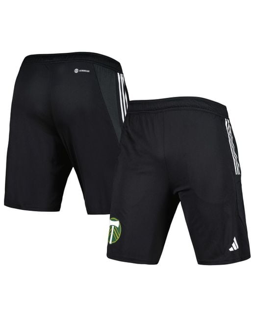 Adidas Black Portland Timbers 2023 On-field Aeroready Training Shorts for men