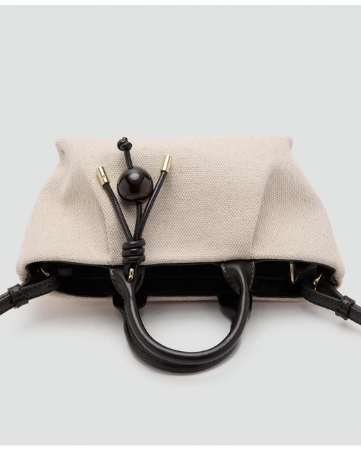 Mango Natural Small Canvas Bag