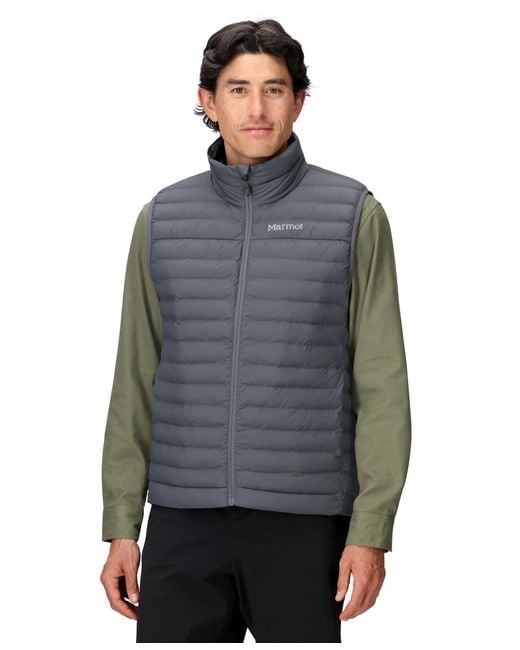 Marmot Gray Echo Featherless Vests for men