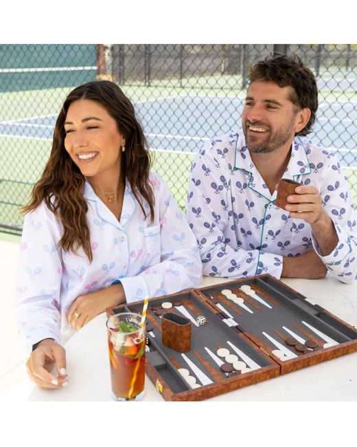 Sant And Abel Blue Tennis Long Pj Set