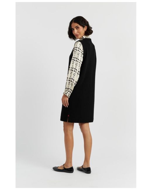 Chinti & Parker White Wool Cashmere Mini Dress