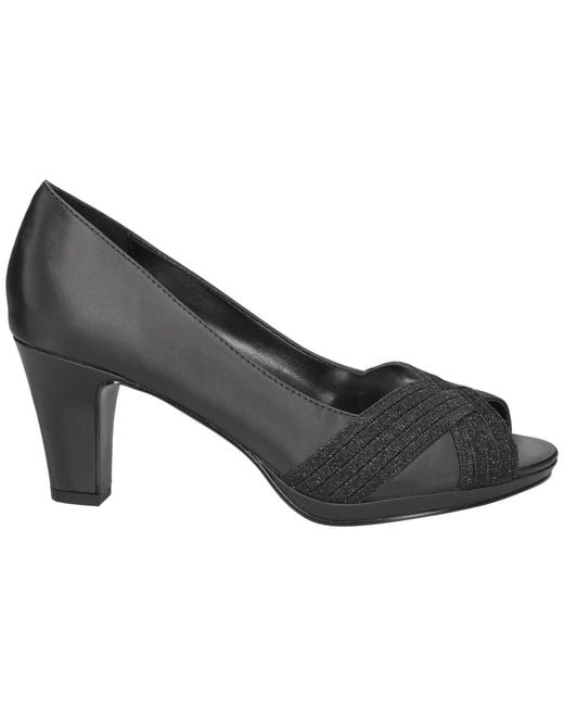 Easy Street Black Lavish Platform Pumps