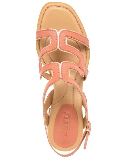 Born Brown Sofia Square Toe Sandals