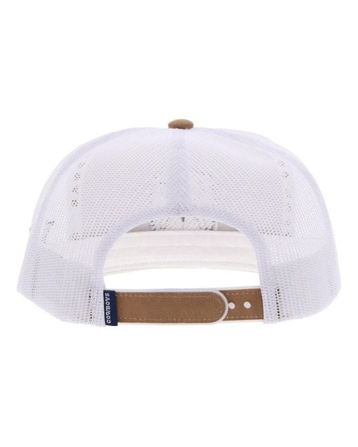 Men's HOOey White Dallas Cowboys Wordmark Rope Trucker Snapback Hat