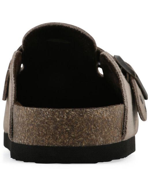 White Mountain Brown Benben Footbeds Clogs