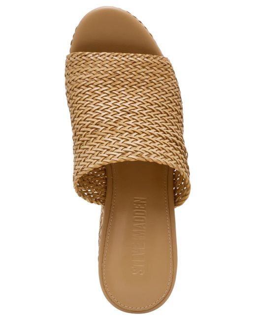 Steve Madden Brown Cassi Platform Wedge Slides