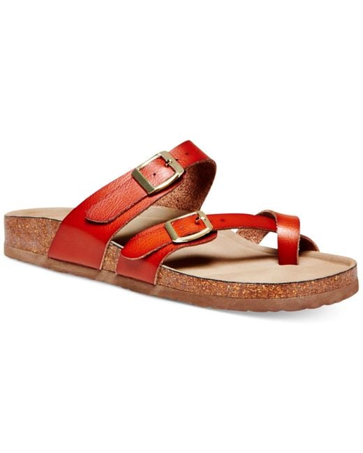 Madden Girl Bryceee Footbed Sandals in Red Lyst