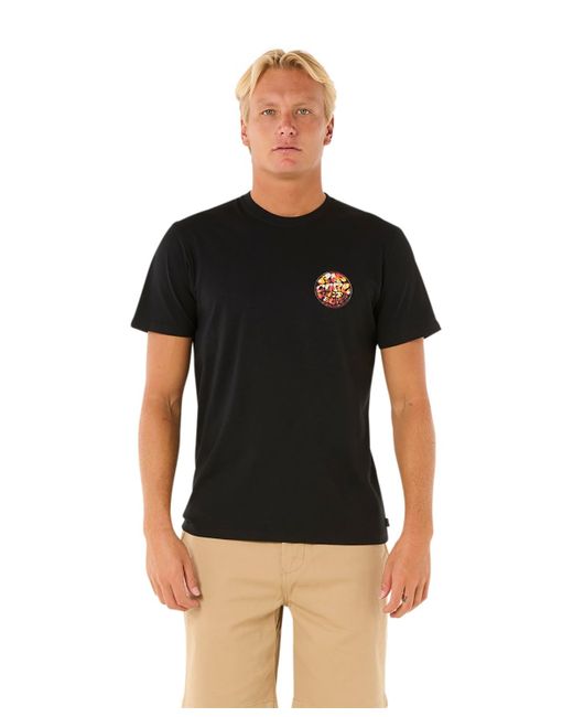 Rip Curl Black Wettie Passage Icon T-shirt for men
