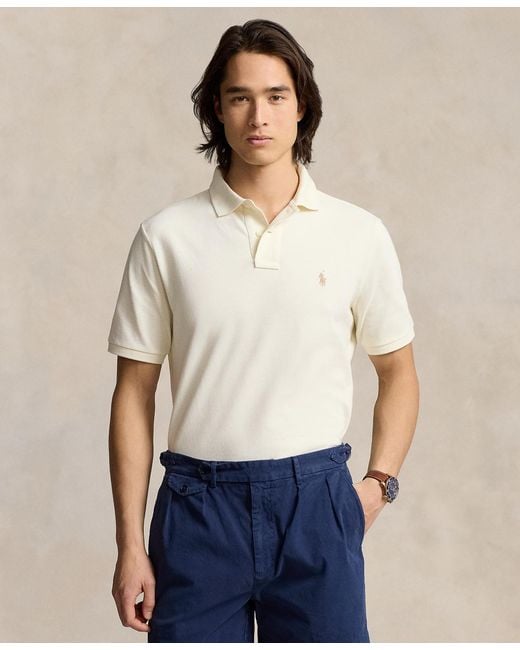 Polo Ralph Lauren Classic-fit Mesh Polo Shirt in White for Men | Lyst