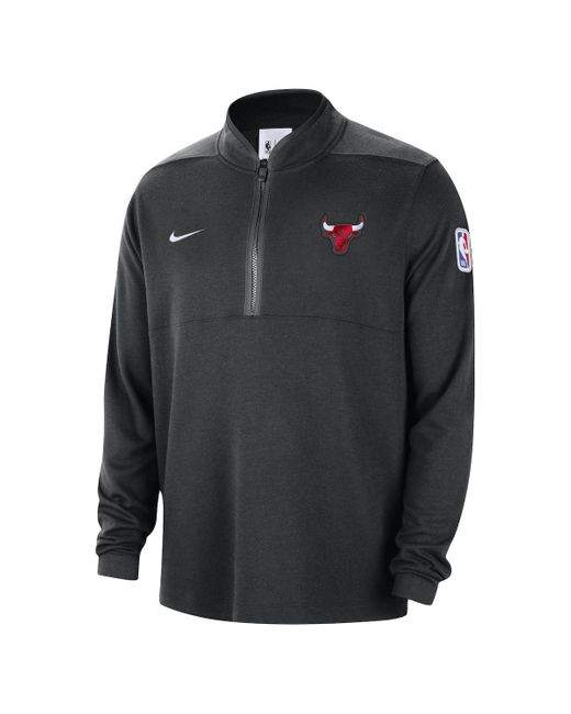 Nike Black Chicago Bulls 2023/24 Authentic Performance Half-zip Jacket for men