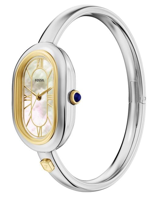 Fossil Metallic Sloan Three-hand Stainless Steel Watch