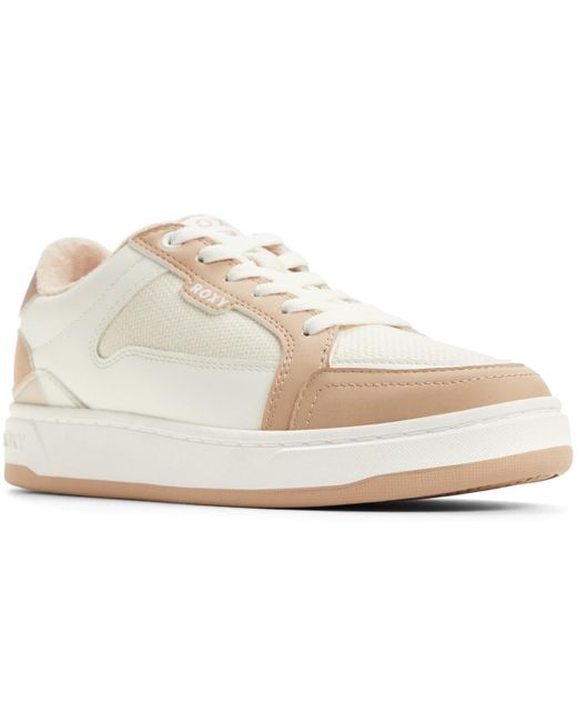 Roxy White Brentley Lace Up Sneakers