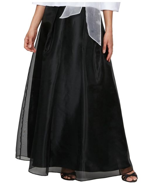 Alex Evenings Black Petite Organza Full Ball Gown Skirt