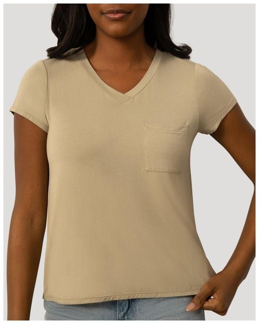 Cable & Gauge Multicolor V Neck Patch Pocket Tee