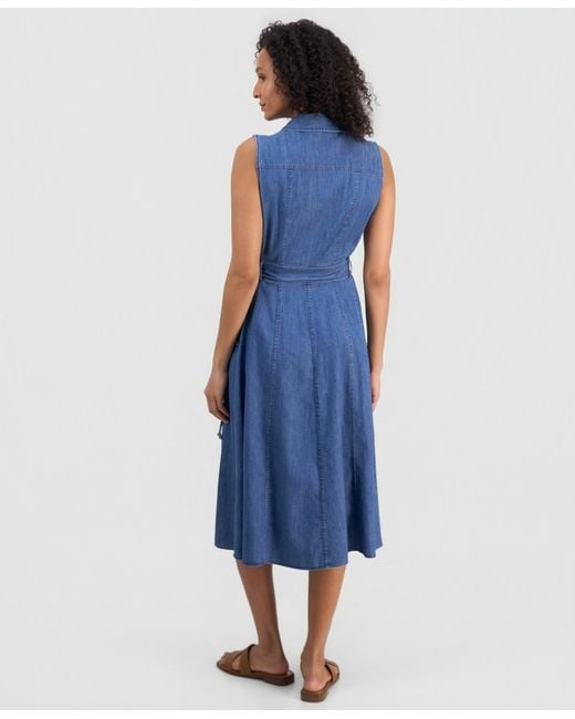 nautica blue dress Buy Nautica Nautica Jeans Co Women Stripe Midi Dress, Blue Online