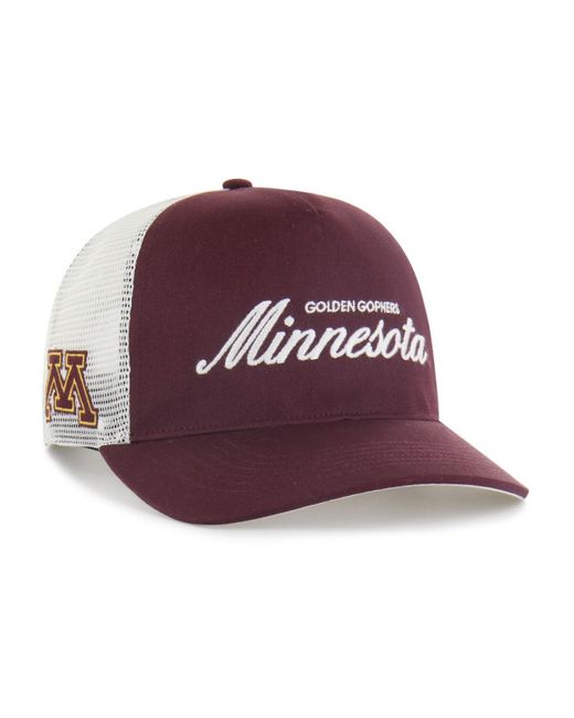 '47 Purple And Minnesota Golden Gophers Contemporary Basics Foundation Trucker Hitch Adjustable Hat