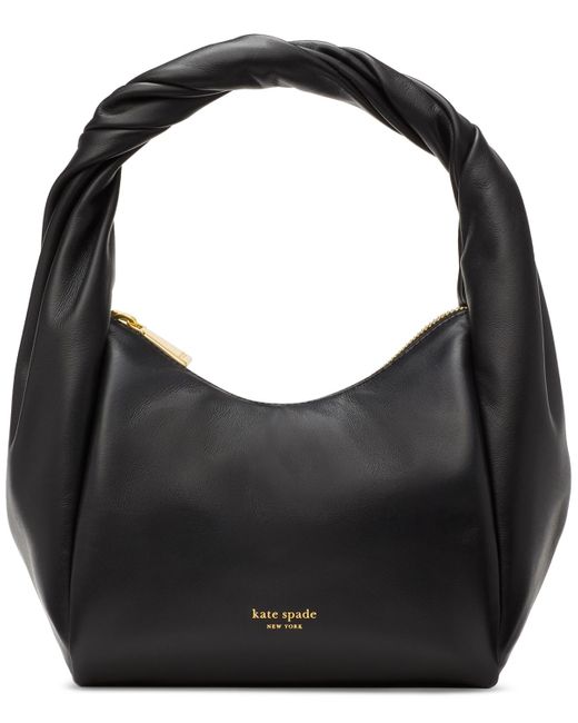 Kate Spade Black Twirl Leather Top Handle Bag