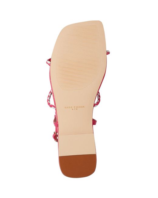 Marc Fisher Pink Maze Braided Caged Flat Sandals