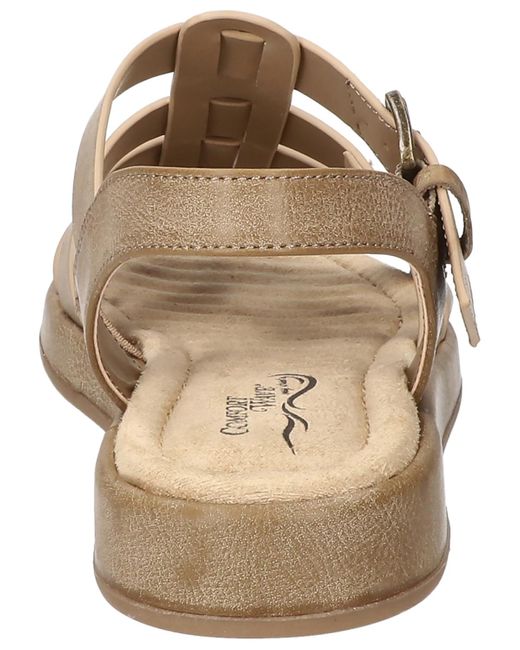 Easy Street Metallic Chirp Gladiator Buckle Sandals