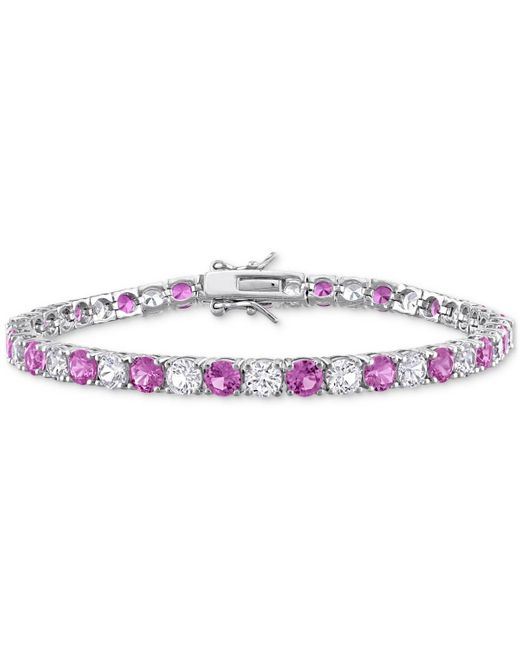 Macy's Pink Lab Created Gemstone Flex Bracelet