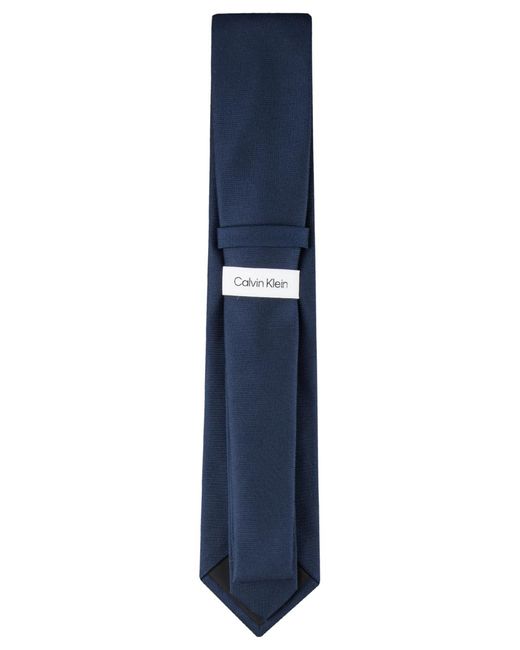 Calvin Klein Blue Silver-spun Solid Tie for men