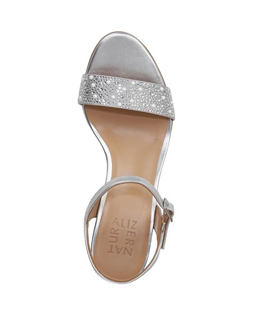 Naturalizer Metallic Bristol Block Heel Dress Sandals