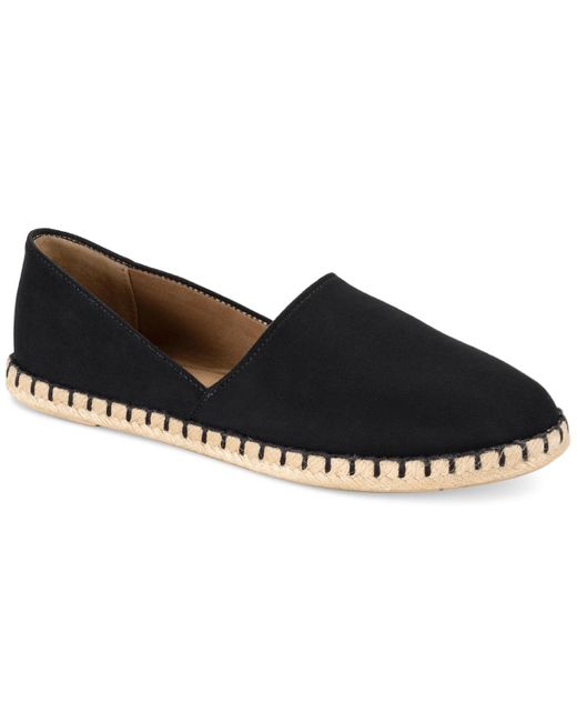 Style & Co. Black Reevee Stitched-trim Espadrille Flats