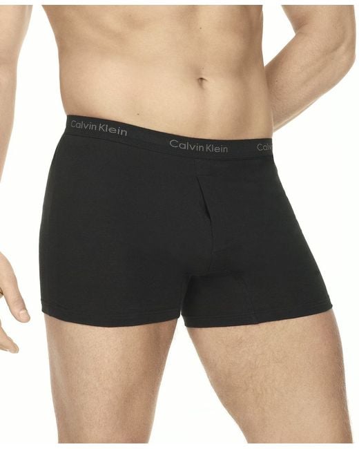 Calvin Klein Black Men's Underwear, Classic Slim Fit Knit Boxer U1029 for men