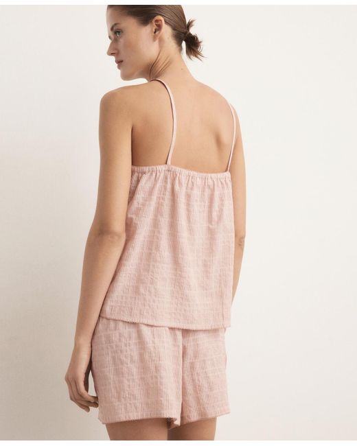 Mango Pink Two-piece Cotton Pajama Set