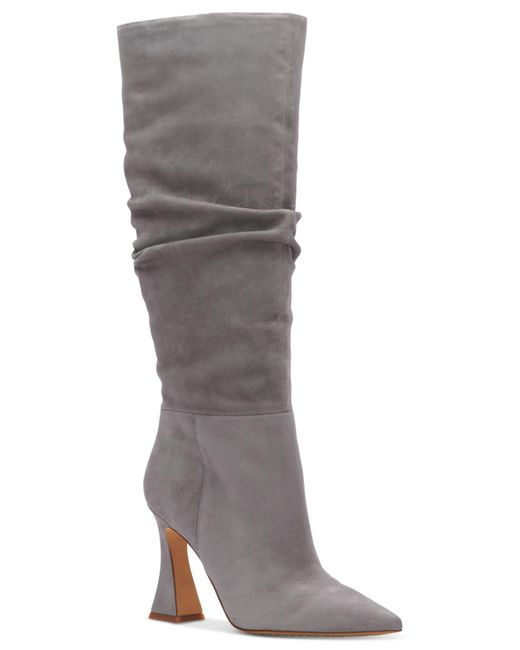 Vince Camuto Suede Alinkay Slouch Kneehigh Boots in Gray Lyst