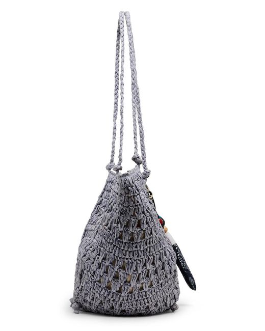 Steve Madden Blue Btydes Raffia Shopper