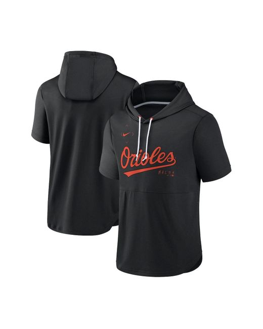 Nike Black Baltimore Orioles Springer Short Sleeve Team Pullover Hoodie ...