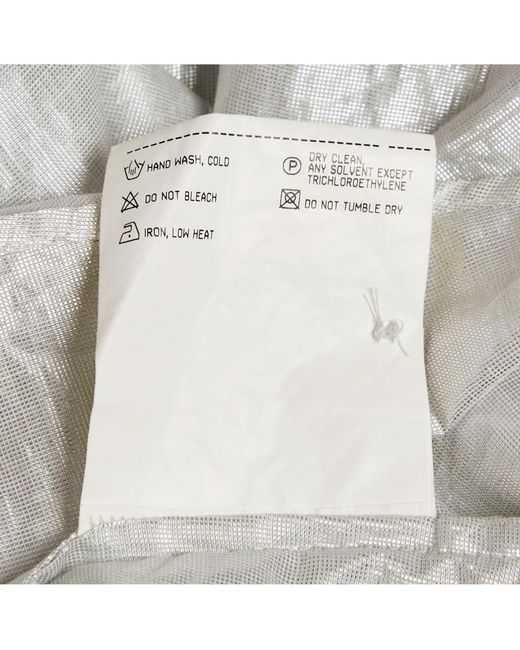 Pre-owned Burberry White London Lamé Button Front Shirt