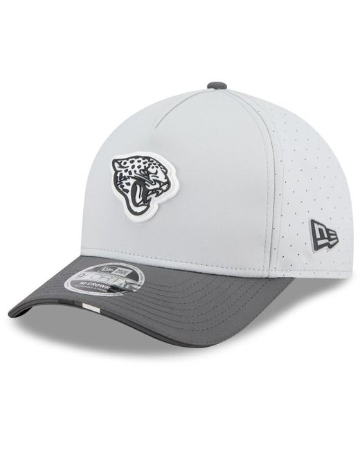KTZ Gray/graphite Jacksonville Jaguars 2025 Nfl Training Camp A-frame 9forty Adjustable Hat for men