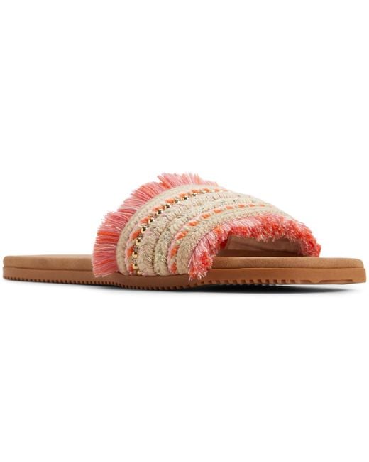 Roxy Pink Positano Slip-on Flat Sandals