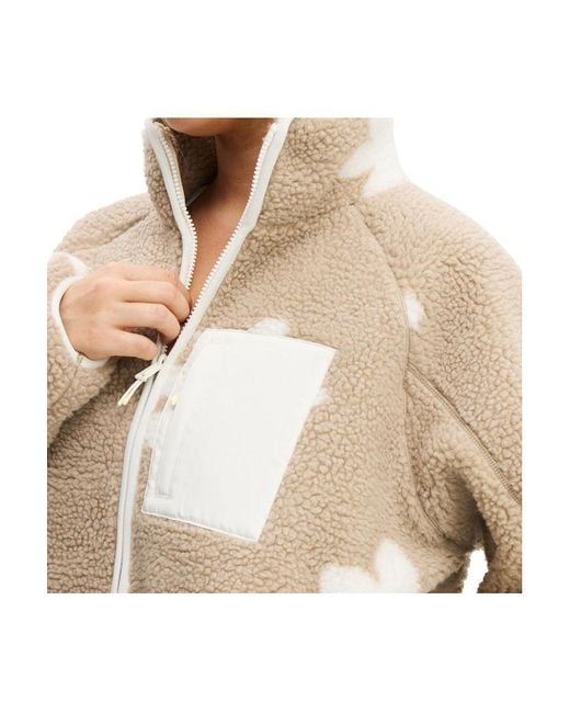 Cotton On Natural Active Trail Sherpa Zip Through