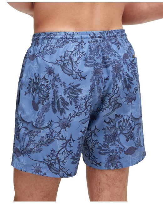 Boss Blue Boss By Logo-badge Swim Shorts for men