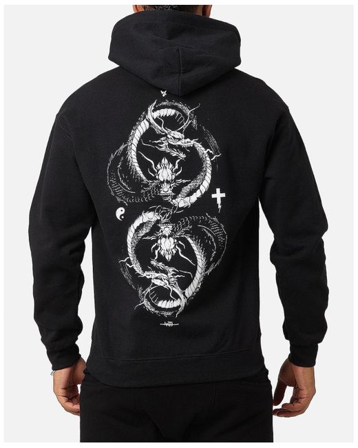 The Anti Order , Double Dragon Hoodie - Black/white for men