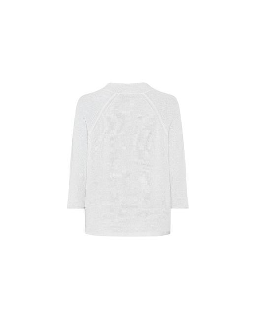 Olsen White Open Front Cardigan