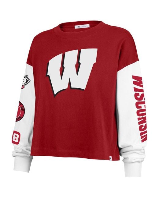 '47 Red Wisconsin Badgers Sydney Long Sleeve T-shirt
