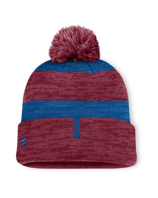 Fanatics Burgundy Colorado Avalanche Fundamental Red Line Cuffed Knit Hat for men